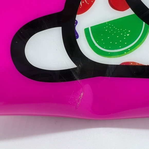 HELLO KITTY DYLAN’S CANDY BAR NY BRIGHT PINK AND YELLOW ZIPPERED TOTE - Picture 15 of 16